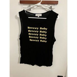 Sugarhigh Women's Breezy Baby Tank Top, Black, Small